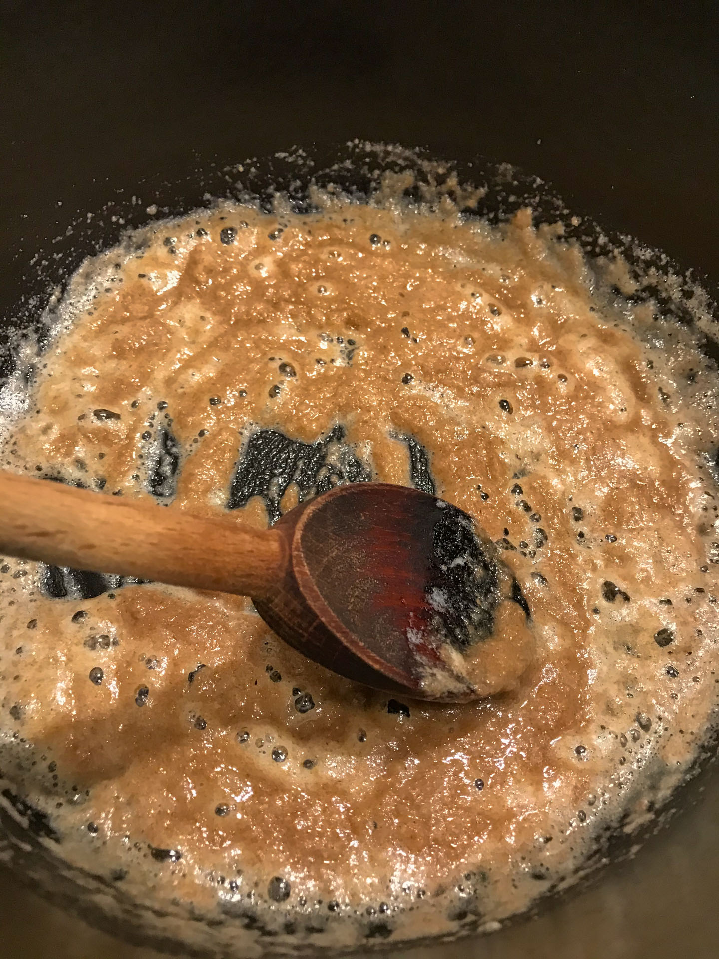 roux - melted butter and whole wheat flour